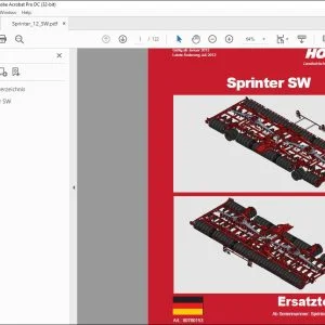 Horsch Sprinter SW & 12SW Ersatzteilliste 80780153 - PDF DOWNLOAD (German)