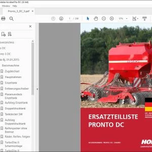 Horsch pronto DC & 3DC Ersatzteilliste 80440167 - PDF DOWNLOAD (German)