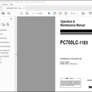 Komastu PC700LC-11E0 Operation & Maintenance Manual(UENAM01652) -  PDF DOWNLOAD