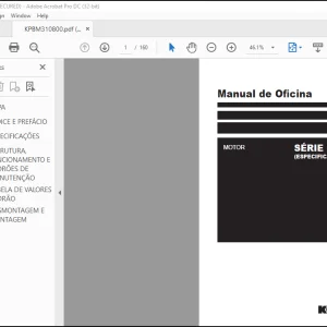 Komatsu 107E-1 Serie Motor Manual de Oficina KPBM310800 - PDF DOWNLOAD (Portuguese)