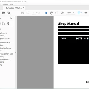 Komatsu 107E -2 SERIES ENGINE Shop Manual(SEN05623-09)  - PDF DOWNLOAD