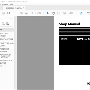 Komatsu 107E-3 Series Engine Shop Manual SEN06655-01 - PDF DOWNLOAD