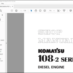 Komatsu 108-2 Series Diesel Engine Shop Manual SEBM006906 - PDF DOWNLOAD