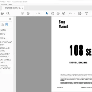 Komatsu 108 Series Diesel Engine Shop Manual SEBE62210103 - PDF DOWNLOAD
