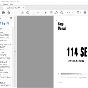 Komatsu 114 Series Diesel Engine Shop Manual SEBM020400 - PDF DOWNLOAD
