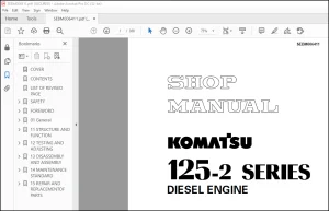 Komatsu 125-2 Series Diesel Engine Service Manual SEBM006411 PDF