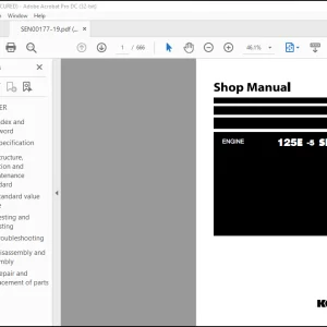 Komatsu 125-5 Series Engine Shop Manual SEN00177-19 - PDF DOWNLOAD