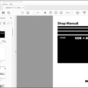 Komatsu 125E-5 Series Engine Shop Manual SEN00177-13 - PDF DOWNLOAD