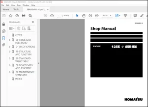 Komatsu 125E-7 Series Engine Service Manual SEN06495-10 PDF