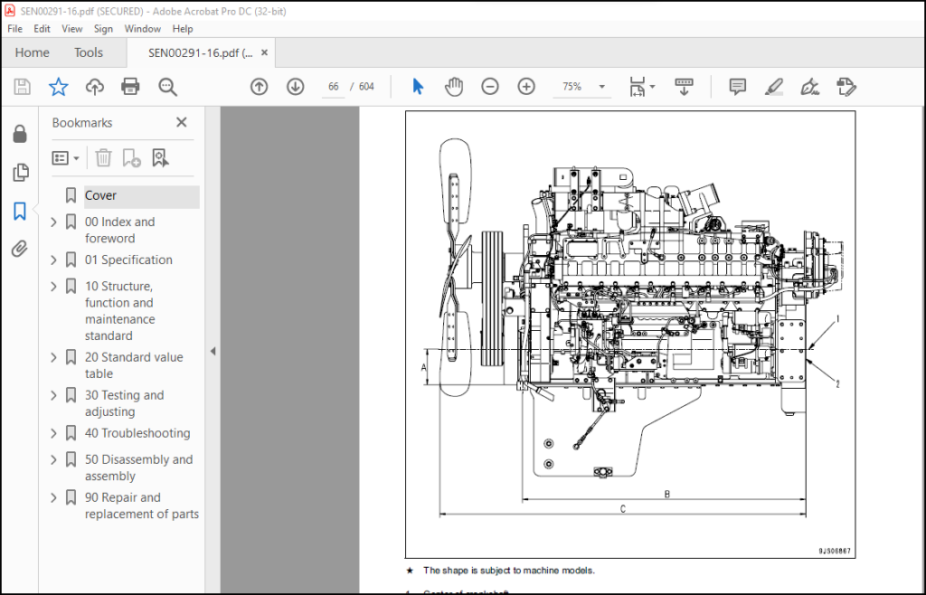 Komatsu 12V140E-3 Series Diesel Engine Shop Manual SEN00291-16 - PDF ...