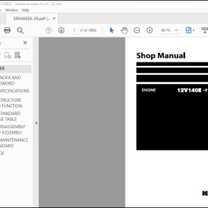 Komatsu 12V140E-7 Series Engine Shop Manual SEN06656-08 - PDF DOWNLOAD