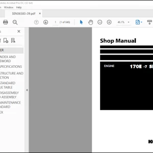 Komatsu 170E-7 Series Engine Shop Manual SEN06580-09 - PDF DOWNLOAD