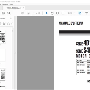 Komatsu 4D104E S4D104E Motori Series Msanuale D'Officina WHBMNEF000 - PDF DOWNLOAD (Spanish)