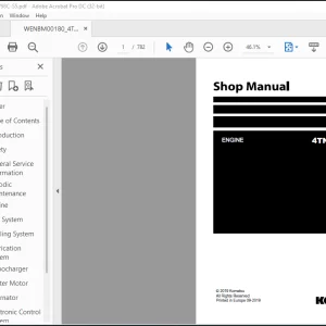 Komatsu 4TNV98C-S5 Engine Shop Manual WENBM00180 - PDF DOWNLOAD