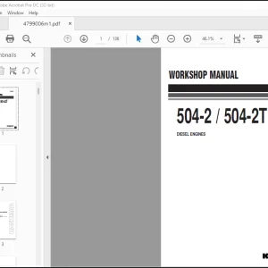 Komatsu 504-2 - 504-2T Diesel Engine Workshop Manual 4799 006 M1 - PDF DOWNLOAD