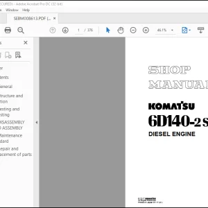 Komatsu 6D140-2 Series Diesel Engine Shop Manual SEBM008613 - PDF DOWNLOAD