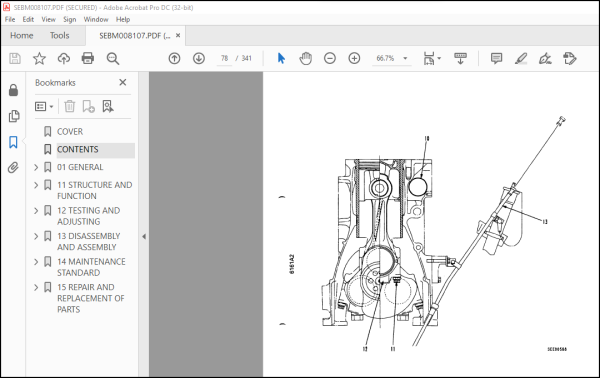 Komatsu 6D170-2 Series Diesel Engine Shop Manual SEBM008107 - PDF ...