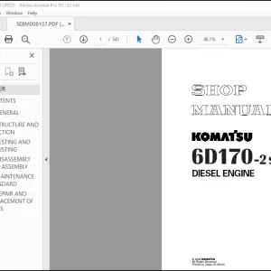 Komatsu 6D170-2 Series Diesel Engine Shop Manual SEBM008107 - PDF DOWNLOAD