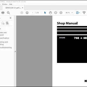 Komatsu 76E-6 Series Engine Shop Manual SEN05334-01 - PDF DOWNLOAD