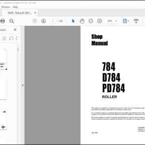 Komatsu 784 D784 PD784 ROLLER Shop Manual SMR-784 - PDF DOWNLOAD