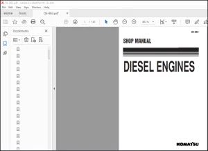Komatsu Diesel Engine Repair Manual DE-BE3 PDF Download