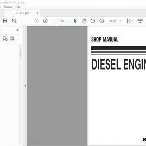 Komatsu Diesel Engine Repair Manual DE-BE3 PDF Download