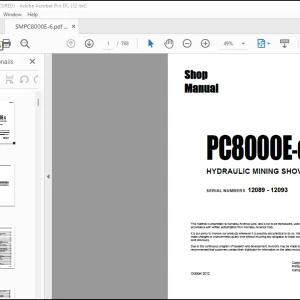 Komatsu HYDRAULIC MINING SHOVEL PC8000E-6 Shop Manual(SMPC8000E-6) -  PDF DOWNLOAD
