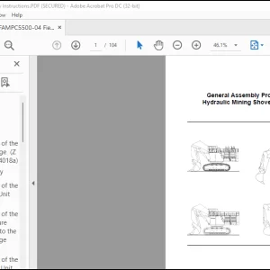 Komatsu Hydraulic Mining Shovel PC5500 Field Assembly Manual  - PDF DOWNLOAD
