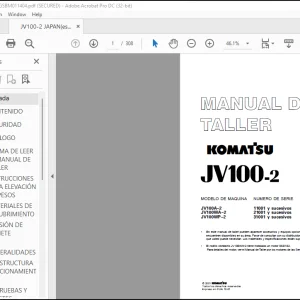 Komatsu JV100-2 Roller Manual de Taller GSBM011404 - PDF DOWNLOAD (Spanish)