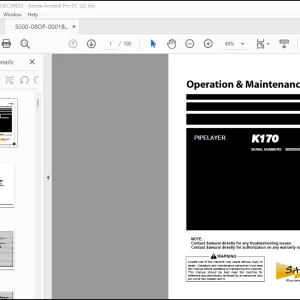 Komatsu K170 Pipelayer Operation & Maintenance Manual - PDF DOWNLOAD