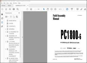 Download Komatsu PC1800-6 Field Assembly Manual SEAW002201