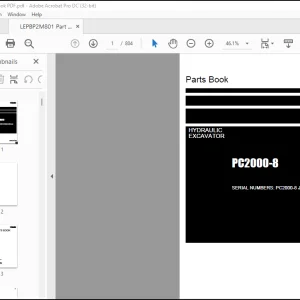 Komatsu PC2000-8 Hydraulic Excavator Parts Book Manual LEPBP2M801 - PDF DOWNLOAD