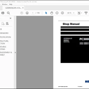 Komatsu PC3000E-6 Hydraulic Mining Excavator Shop Manual - PDF DOWNLOAD