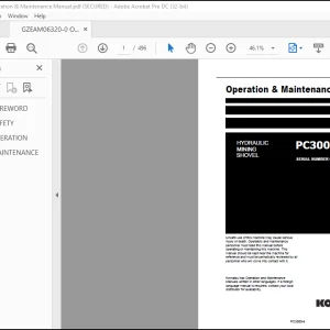 Komatsu PC3000E-6 Hydraulic Mining Shovel Operation & Maintenance Manual - PDF DOWNLOAD