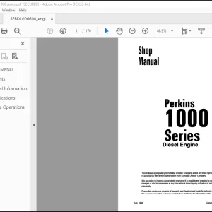 Komatsu Perkins 1000 Series Engine Service Manual SEBE1006600 PDF