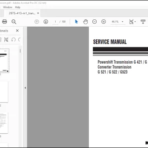 Komatsu Powershift Transmission G421-G422 Converter Transmission G521-G522-G523 Service Manual 2975413M1 - PDF DOWNLOAD