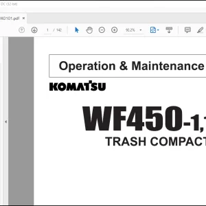 Komatsu Trash Compactor WF450-1 WF450-1A Operation & Maintenance Manual SEAM041K0101 - PDF DOWNLOAD