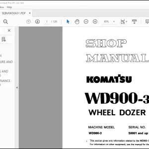 Komatsu WD900-3 Wheel Dozer Shop Manual SEBMW00601 - PDF DOWNLOAD