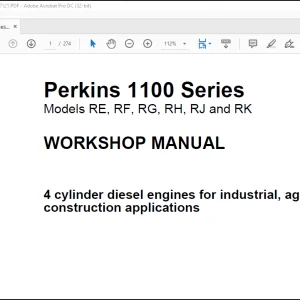 Perkins 1100 Series RE, RF, RG, RH, RJ & RK Engines Workshop Manual 917121 - PDF DOWNLOAD