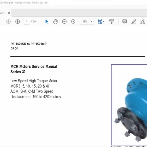Rexroth MCR Motors Series 32 Service Manual 50950506 - PDF DOWNLOAD