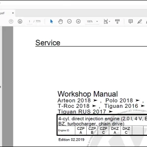 Volkswagen Arteon (3H7) 2017-2020 Workshop Manual - PDF DOWNLOAD
