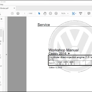 Volkswagen Caddy 2016-2020 Workshop Manual & Wiring Diagram Manual - PDF DOWNLOAD