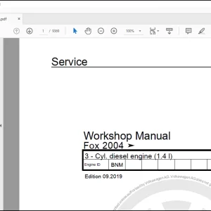 Volkswagen Fox 2004-2019 Workshop Manual - PDF DOWNLOAD