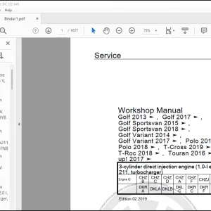 Volkswagen Polo 2018 Workshop Manual - PDF DOWNLOAD