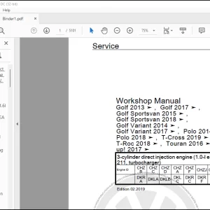 Volkswagen T-Cross (C11) 2019-2020 Workshop Manual & Wiring Diagram Manual - PDF DOWNLOAD
