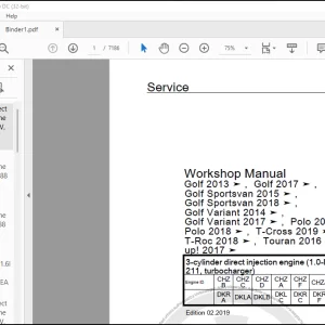 Volkswagen T-Roc (A11) 2018-2020 Workshop Manual - PDF DOWNLOAD