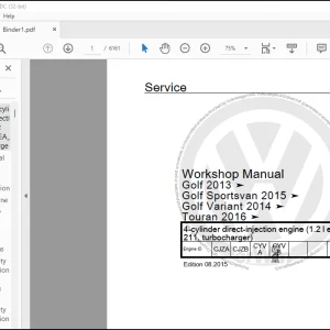 Volkswagen Touran 2016 Workshop Manuals - PDF DOWNLOAD