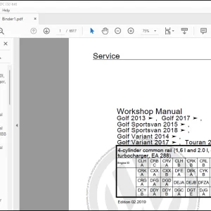 Volkswagen Touran II (5T1) 2016-2020 Workshop Manuals & Wiring Diagram Manual - PDF DOWNLOAD