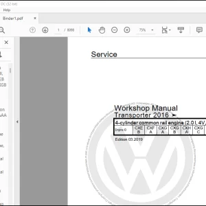 Volkswagen Transporter 2016-2020 Workshop Manuals & Wiring Diagram Manual - PDF DOWNLOAD