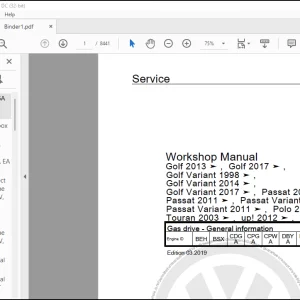 Volkswagen Up! e-Up! 2012 – 2020 Workshop Manual - PDF DOWNLOAD
